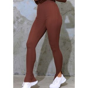 PLT Tall Chocolate Split Hem Leggings